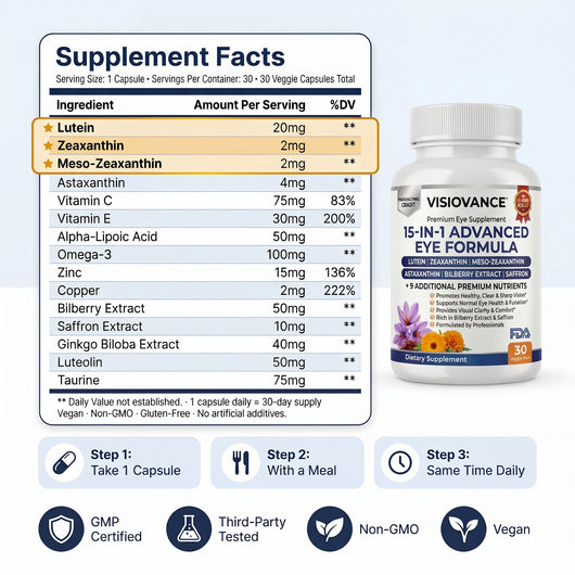 VisioVance 15 in 1 Advanced Eye Formula