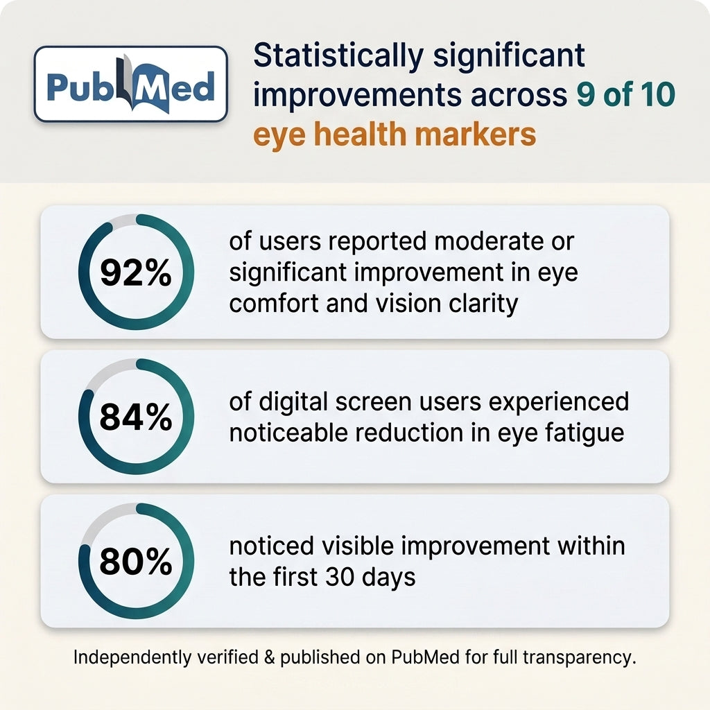 Eye health markers improvement chart