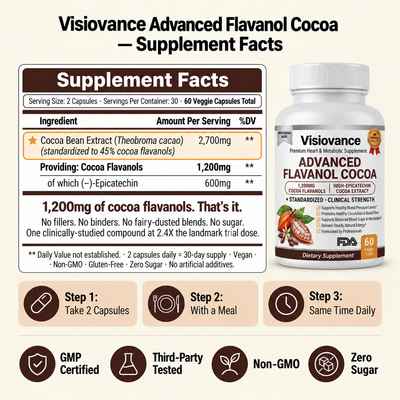 VisioVance Advanced Flavanol Cocoa Capsules