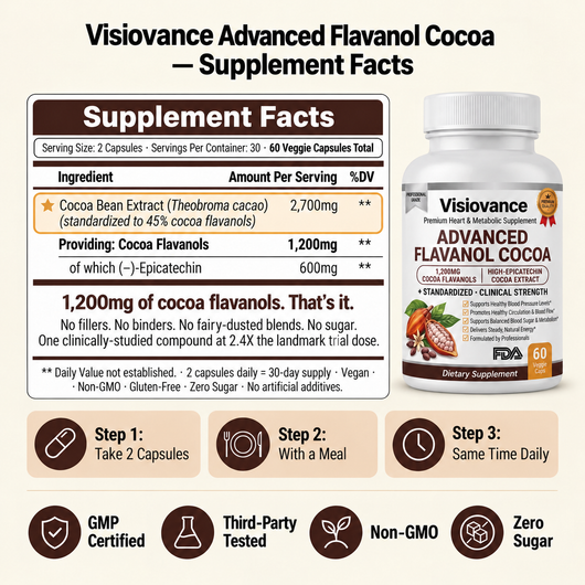 VisioVance Advanced Flavanol Cocoa Capsules